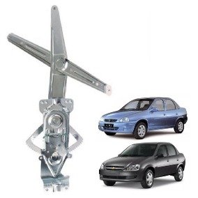 Máquina de Vidro Dianteiro Elétrico Encaixe Mabuchi 8D Corsa Classic Sedan 4 Portas 1993 a 2016 Direito Caroneiro