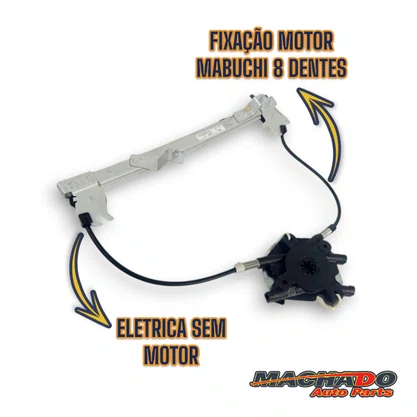 Máquina de Vidro Traseiro Elétrico Encaixe Mabuchi Punto Linea 2007 a 2017 Esquerdo Motorista