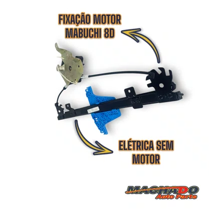 Máquina de Vidro Traseiro Elétrico Encaixe Motor Mabuchi Fox Spacefox Crossfox 2003 a 2021 Lado Esquerdo