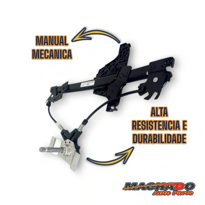 Máquina de Vidro Traseiro Manual Gol Voyage G5 G6 G7 G8 2008 a 2022 Esquerdo Motorista