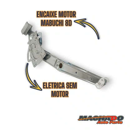 Máquina Vidro Dianteira Elétrica Encaixe Motor Mabuchi 8D Celta Prisma 4 Portas 2002 a 2016 Direito Caroneiro