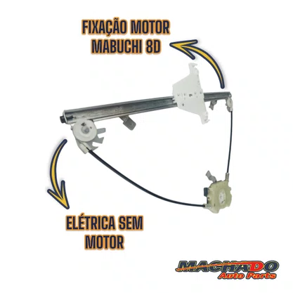 Máquina Vidro Dianteira Elétrica Encaixe Motor Mabuchi Fox 2 Portas 2002 a 2021 Direito Caroneiro