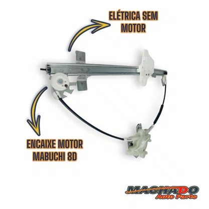 Máquina Vidro Dianteira Elétrica Encaixe Motor Mabuchi Ka 2 Portas 1996 a 2007 Direito Caroneiro