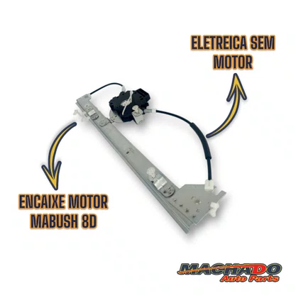 Máquina Vidro Dianteira Elétrica Encaixe Motor Mabuchi Palio Siena Weekend 4 Portas 1996 a 2017 Direito Caroneiro