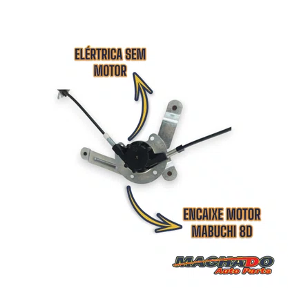 Máquina Vidro Dianteira Elétrica Encaixe Motor Mabuchi Uno Elba Prêmio 4 Portas Fiorino 1985 a 2013 Esquerdo Motorista