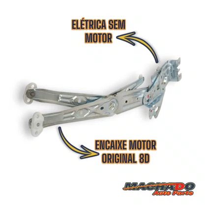 Máquina Vidro Dianteira Elétrica Encaixe Motor Original 8D Celta 2 Portas 2000 a 2016 Esquerdo Motorista