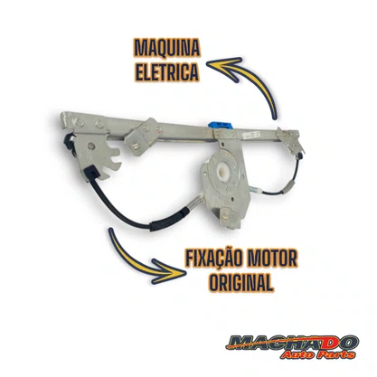Máquina Vidro Dianteira Elétrica Encaixe Motor Original Fiorino Uno 2 Portas 2010 a 2020 Direito Caroneiro