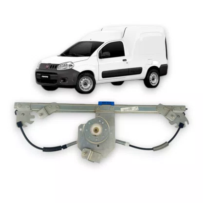 Máquina Vidro Dianteira Elétrica Encaixe Motor Original Fiorino Uno 2 Portas 2010 a 2020 Direito Caroneiro