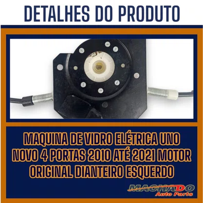 Maquina Vidro Dianteira Elétrica Uno Novo 4 Portas 2010 Até 2021 Motor Original Dianteira Esquerda Motorista