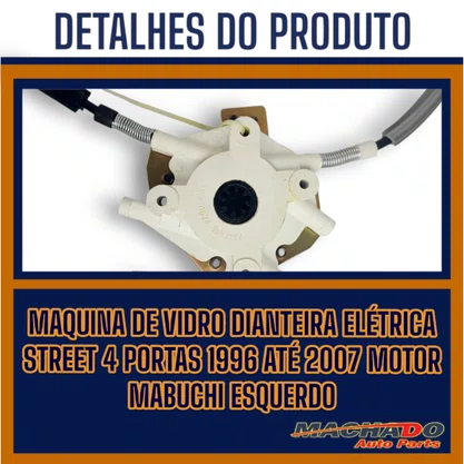 Maquina Vidro Eletrica Fiesta Street 4 Portas 1996 Até 2007 Motor Mabuchi Dianteira Esquerda Motorista