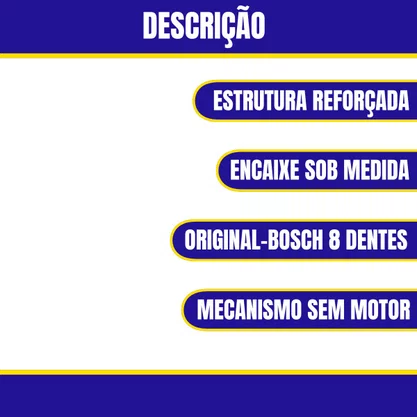Maquina Vidro Eletrica S/Motor Dianteiro Corsa 4P  Mod Novo/Montana Antiga Bosh Esquerda