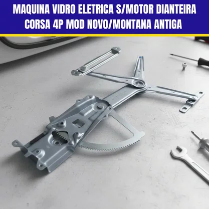Maquina Vidro Eletrica S/Motor Dianteiro Corsa 4P  Mod Novo/Montana Antiga Bosh Esquerda