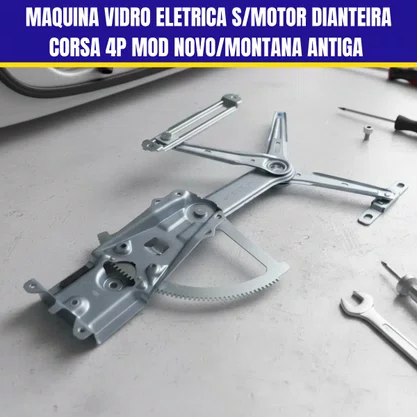 Maquina Vidro Eletrica S/Motor Dianteiro Corsa 4P Mod Novo/Montana Antiga Motor Original Dir
