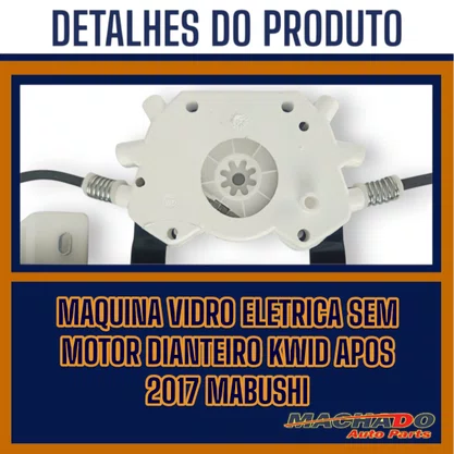 Maquina Vidro Eletrica S/Motor Dianteiro Kwid Apos 2017 Motor Mabuchi Direito