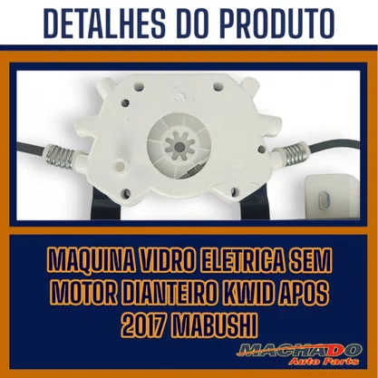Maquina Vidro Eletrica S/Motor Dianteiro Kwid Apos 2017 Motor Mabuchi Esquerdo