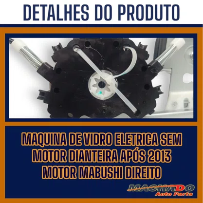 Maquina Vidro Eletrica Sem Motor Dianteiro Onix Prisma Apos 2013 Motor Mabuchi Esquerda