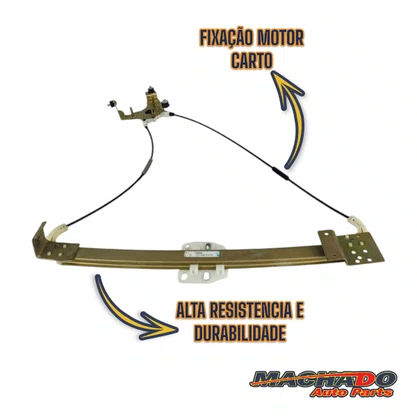 Maquina Vidro Eletrico Gol Saveiro Parati Voyage 2 e 4 Portas 1980 Até 1996 Motor Carto Direito Passageiro
