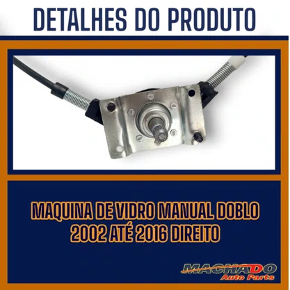 Máquina Vidro Manual Doblo 2002 a 2016 Lado Direito 