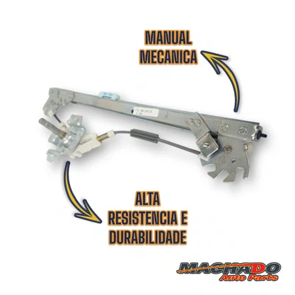 Maquina Vidro Manual Uno Novo 2010 Até 2021 4Portas Traseira Direita Passageiro