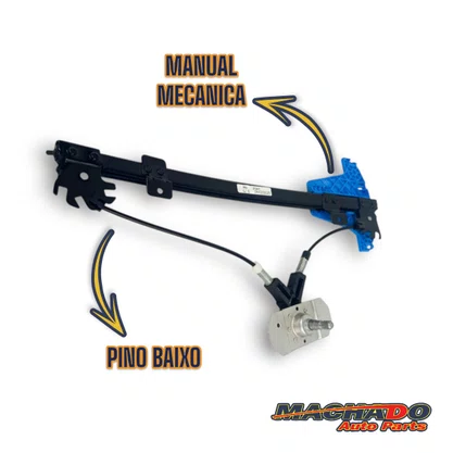 Máquina Vidro Traseira Manual Pino Baixo Fox Spacefox 2003 a 2009 Esquerdo Motorista