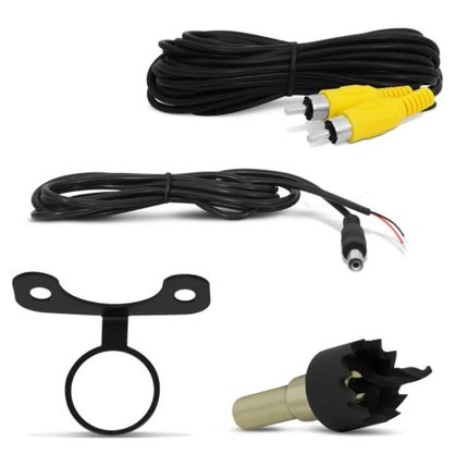 Mini Camera de Re Borboleta Universal Colorida 12V Preto 2 em 1 Para-Choque CODE