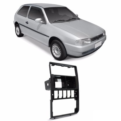 Moldura Painel Central Radio Gol Parati Saveiro Bola 1995 a 1999 Preto  