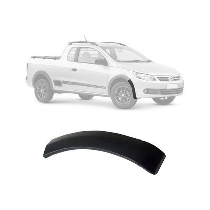 Moldura Parachoque Dianteiro Saveiro GV Trend Trooper 09 a 13 Lado Esquerdo Motorista