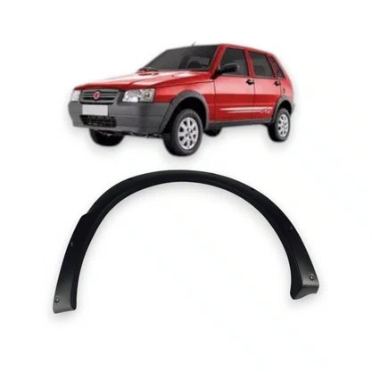 Moldura Paralama Dianteiro Uno Way 06 a 08 Preto Texturizado Direito