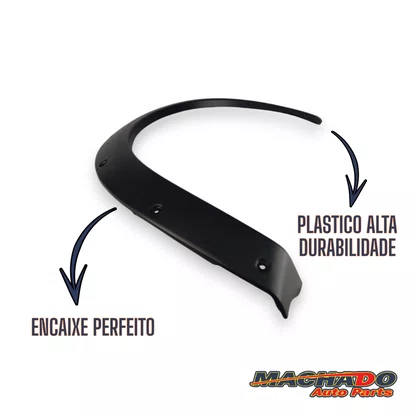 Moldura Paralama Dianteiro Uno Way 06 a 08 Preto Texturizado Esquerdo
