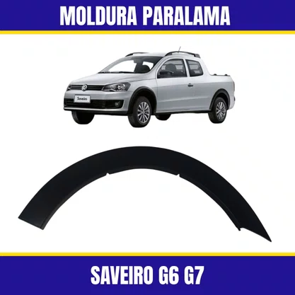Moldura Paralama Traseiro Saveiro G5 G6 Trend/Trooper 2010 a 2016 Esquerdo