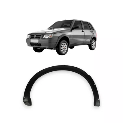 Moldura Paralama Traseiro Uno Way 06 a 08 Preto Texturizado Direito