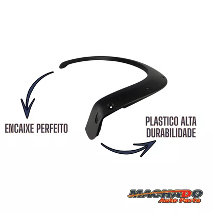 Moldura Paralama Traseiro Uno Way 06 a 08 Preto Texturizado Esquerdo
