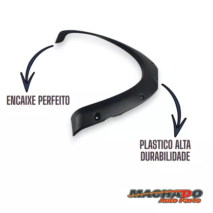 Moldura Paralama Traseiro Uno Way 08 a 11 Cinza Texturizado Direito