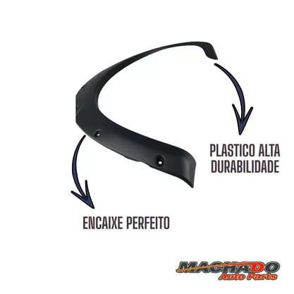 Moldura Paralama Traseiro Uno Way 08 a 11 Cinza Texturizado Esquerdo