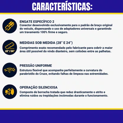 Palheta Dianteira Cruze Novo Apos 2017