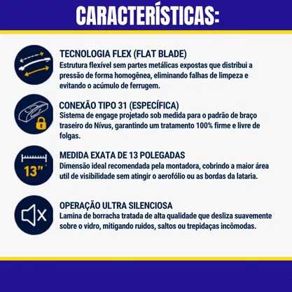 Palheta Traseira Nivus Apos 2021