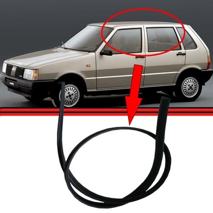Par Friso Teto Borracha Uno 2 e 4 Portas 1984 a 2013 Auto Colante Preto 