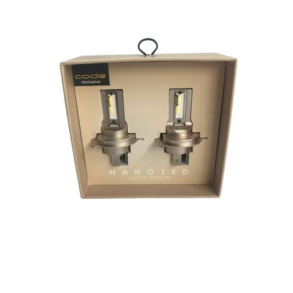 Par Lâmpada Nano Led Micro Edition H4 8000K 12V Efeito Xênon CODE