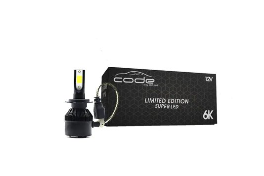 Par Lâmpada Super Led H7 6000k 12v Efeito Xenon CODE