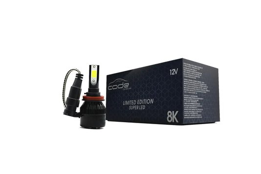 Par Lâmpada Super Led H8 H9 H11 H16-2 6000K 12V 37W Efeito Xênon CODE.