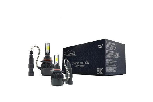 Par Lâmpada Super Led Hb4 / HB3 8000K 12V 35W Efeito Xênon CODE