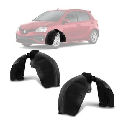 Parabarro Proteção Interna Paralama Etios Hatch Sedan 2012 a 2016 Dianteiro Esquerdo Motorista 
