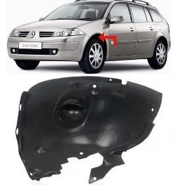 Parabarro Proteção Interna Paralama Megane 2006 a 2011 Dianteiro Esquerdo Motorista Peça Frontal 
