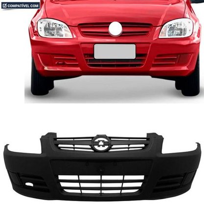 Parachoque Dianteiro Celta Prisma 2007 a 2011 Preto Liso
