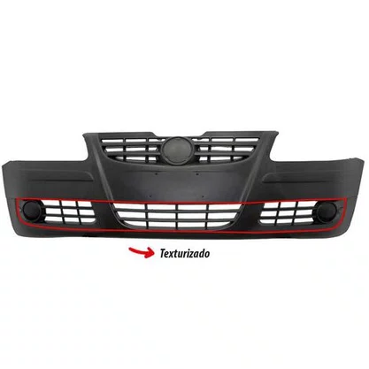 Parachoque Dianteiro Gol Parati Saveiro G4 2005 a 2012 Preto Liso Parcial