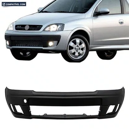 Parachoque Dianteiro Montana Sport 2002 a 2007 Preto Liso Parcial