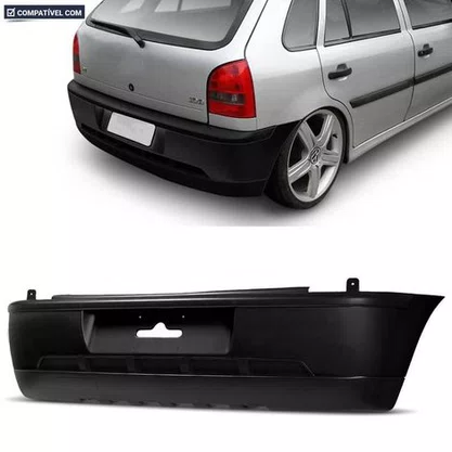Parachoque Traseiro Gol G3 Fase 2 2003 a 2005 Preto Liso