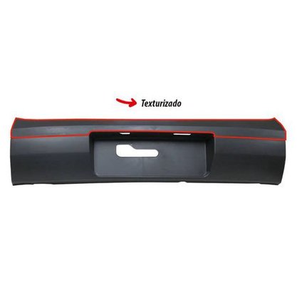 Parachoque Traseiro Central Saveiro G5 G6 2009 a 2016 Preto Liso