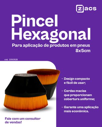 Pincel Aplicador de Pretinho Hexagonal VONIXX