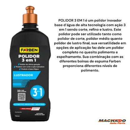 Polidor 3 em 1 Corte Refino Lustro 500G FARBEN